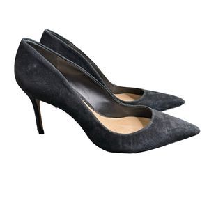 Schutz Black Suede Pointed Toe Slip On High Heels Women’s Size 9 a15